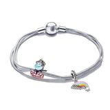 PAN Rainbow Unicorn Multi-loop Chain Bracelet