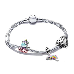 PAN Rainbow Unicorn Multi-loop Chain Bracelet