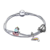 PAN Rainbow Unicorn Multi-loop Chain Bracelet