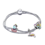PAN Rainbow Unicorn Multi-loop Chain Bracelet