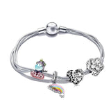 PAN Rainbow Unicorn Multi-loop Chain Bracelet