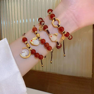 Rabbit Year Red Agate Crystal Bracelet