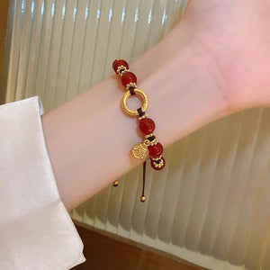 Rabbit Year Red Agate Crystal Bracelet