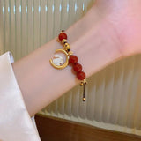 Rabbit Year Red Agate Crystal Bracelet