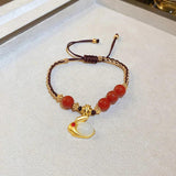Rabbit Year Red Agate Crystal Bracelet