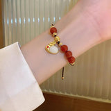 Rabbit Year Red Agate Crystal Bracelet