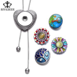 12pcs Indian Sacrifice Glass Charms Snap Button Jewelry KZ0709