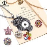 12pcs Squirrel Glass Charms Snap Button Jewelry For 20mm Snaps Bracelet