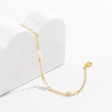 Baroque Pearl Metal Chain Bracelet Romantic Wedding Jewelry