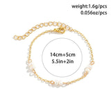 Baroque Pearl Metal Chain Bracelet Romantic Wedding Jewelry