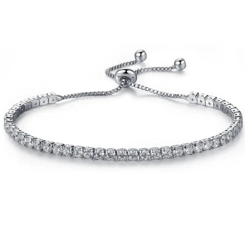 Adjustable CZ Zircon Charm Bracelet Top