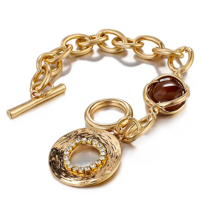 Stone Chain Bracelets for Women Rhinestone Charm Bracelets Jewelry