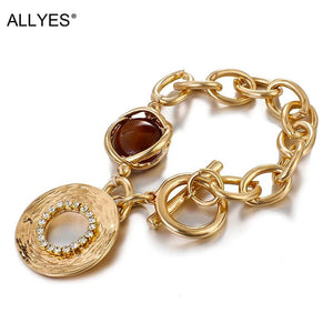 Stone Chain Bracelets for Women Rhinestone Charm Bracelets Jewelry