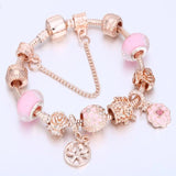 European Style Heart Beads Charm Bracelet for Women Jewelry