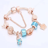 European Style Heart Beads Charm Bracelet for Women Jewelry