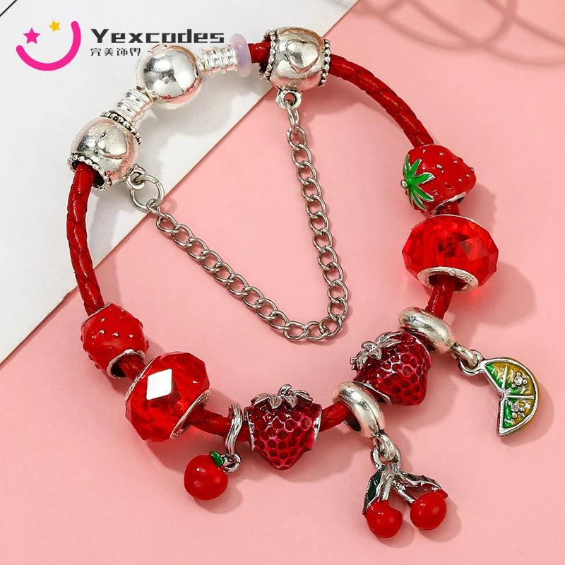 European Charm Men's Women's Bracelet, Snowflake Little Girl Year Christ