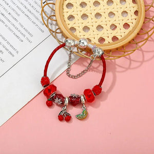 European Charm Men's Women's Bracelet, Snowflake Little Girl Year Christ