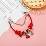 European Charm Men's Women's Bracelet, Snowflake Little Girl Year Christ