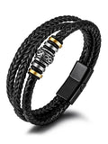 Multilayer Braided Rope Stainless Steel Bracelet Retro Jewelry