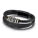 Multilayer Braided Rope Stainless Steel Bracelet Retro Jewelry