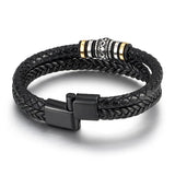Multilayer Braided Rope Stainless Steel Bracelet Retro Jewelry