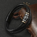 Multilayer Braided Rope Stainless Steel Bracelet Retro Jewelry