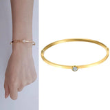 Stainless Steel Bangle Charm Cuff Bracelet Love Wedding Gift