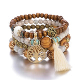 Boho Beaded Charm Bracelet Jewelry Sets For Women