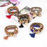 Boho Beaded Charm Bracelet Jewelry Sets For Women