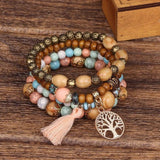 Boho Beaded Charm Bracelet Jewelry Sets For Women