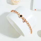 Stainless Steel Round Tag Chain Bracelet for Women