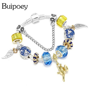 Retro Princess Magic Lamp Pendant Bracelet DIY Bangle
