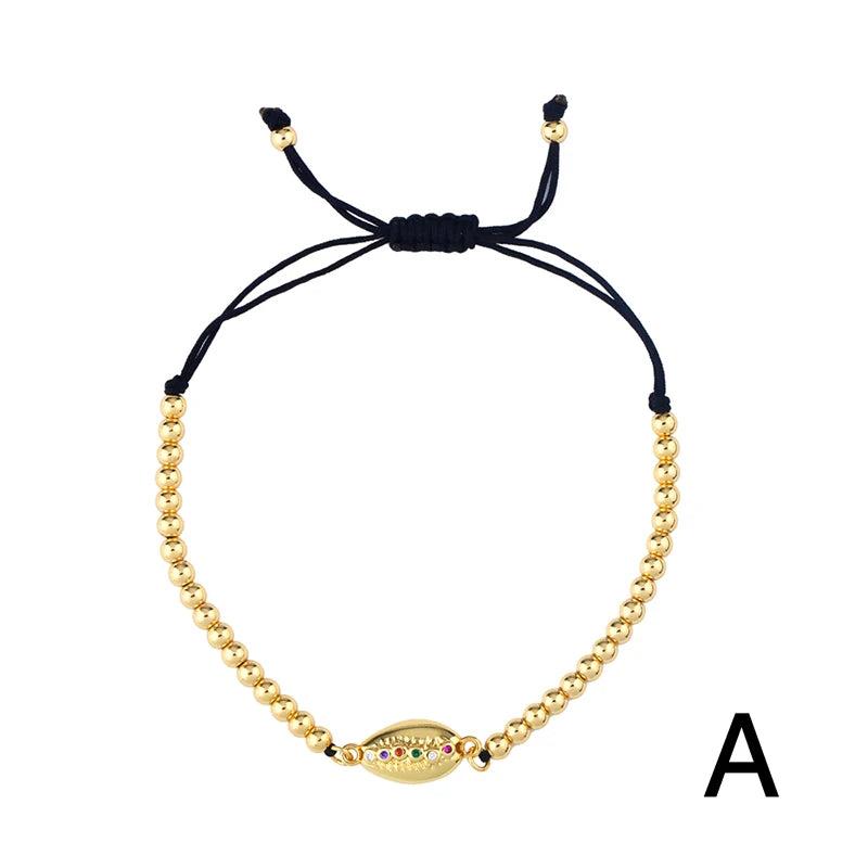Colorful Zirconia Tennis Chain Evil Eye Cross Bracelets