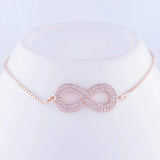 Vintage Zircon Charms Bracelets Copper Chain Square Friendship Bra