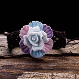 Hand-knitted Flowers Ceramic Bracelet for Women