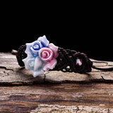 Hand-knitted Flowers Ceramic Bracelet for Women