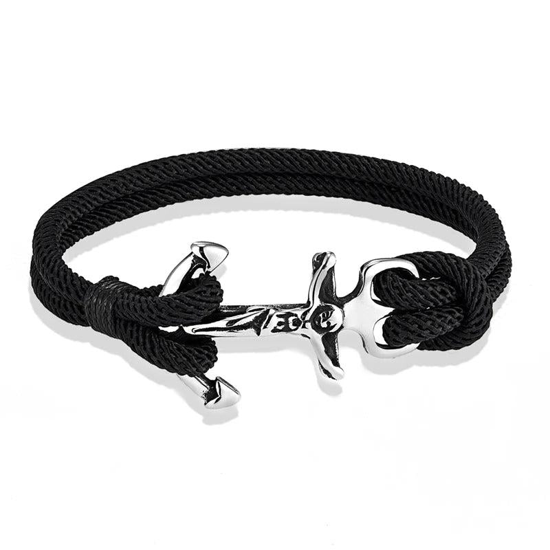 Navy Style Anchor Bracelets Double Strand Nautical Rope Bracelet
