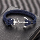 Navy Style Anchor Bracelets Double Strand Nautical Rope Bracelet