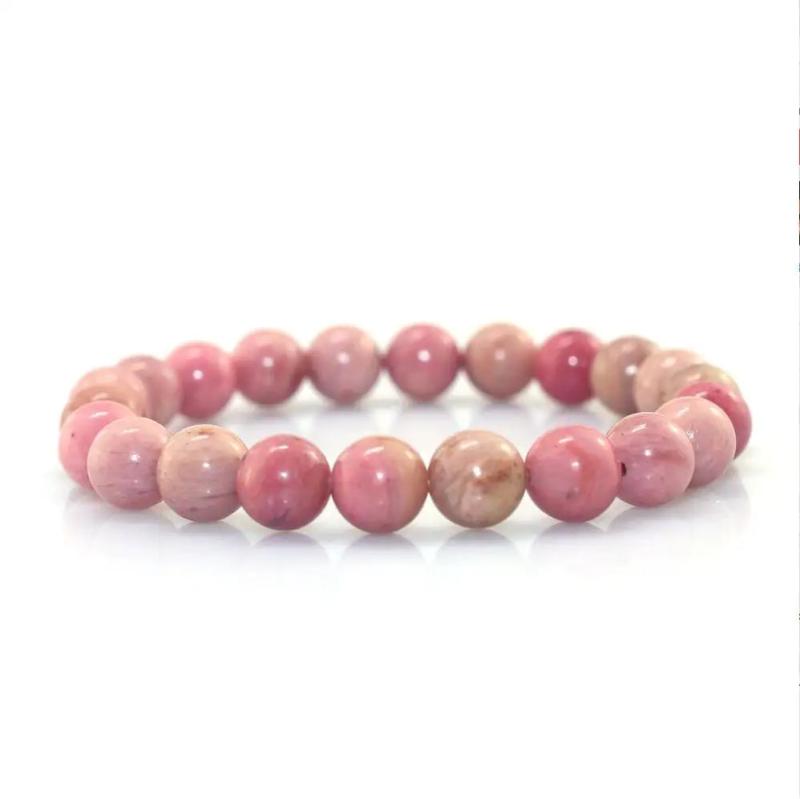 Natural Rhodochrosite Stone Bracelets 8MM Round Stone Bracelet