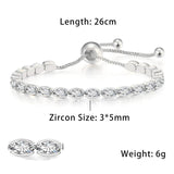 Women's CZ Adjustable Crystal Tennis Bracelet