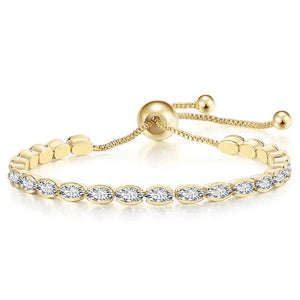 Women's CZ Adjustable Crystal Tennis Bracelet