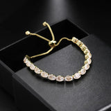 Women's CZ Adjustable Crystal Tennis Bracelet