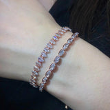 Women's CZ Adjustable Crystal Tennis Bracelet
