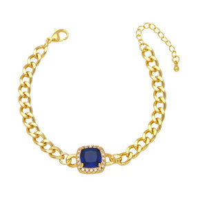 Cuban Chain Crystal Bracelet for Women
