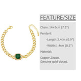Cuban Chain Crystal Bracelet for Women