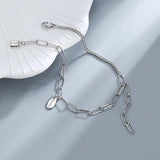 925 Silver Small Lock Bracelet Tassel Jewelry