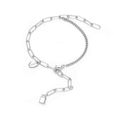 925 Silver Small Lock Bracelet Tassel Jewelry