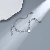 925 Silver Small Lock Bracelet Tassel Jewelry