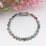 Vintage Ethnic Enamel Silver Plated Bracelet for Women