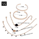 Bohemian Zircon Bracelet Set Women Jewelry Gift